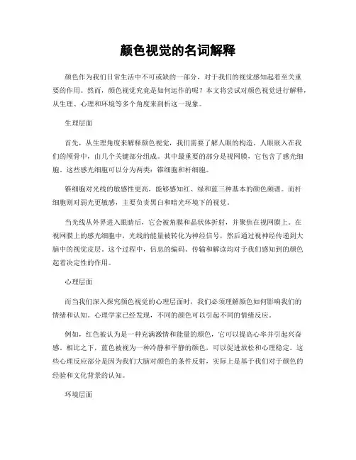 颜色视觉的名词解释