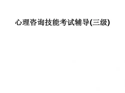 心理咨询技能考试辅导(三级)ppt课件
