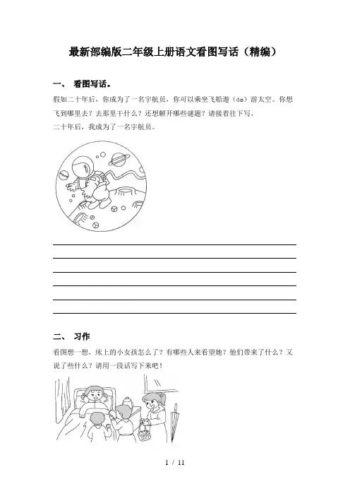 最新部编版二年级上册语文看图写话(精编)