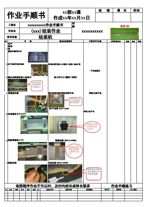 作业手顺书