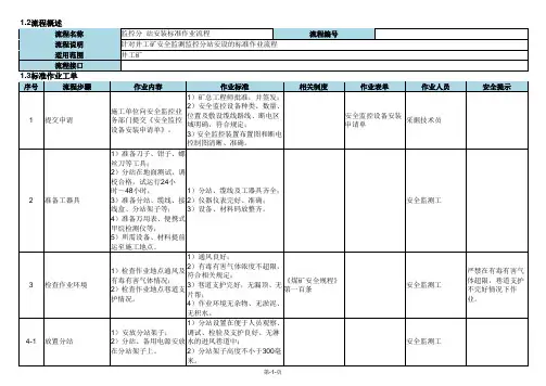 监控分站安装标准作业流程