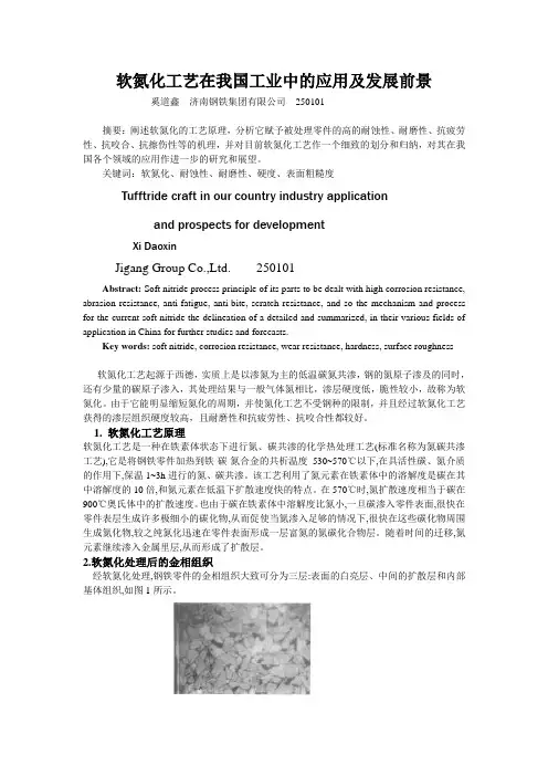 软氮化工艺在我国工业中的应用及发展前景