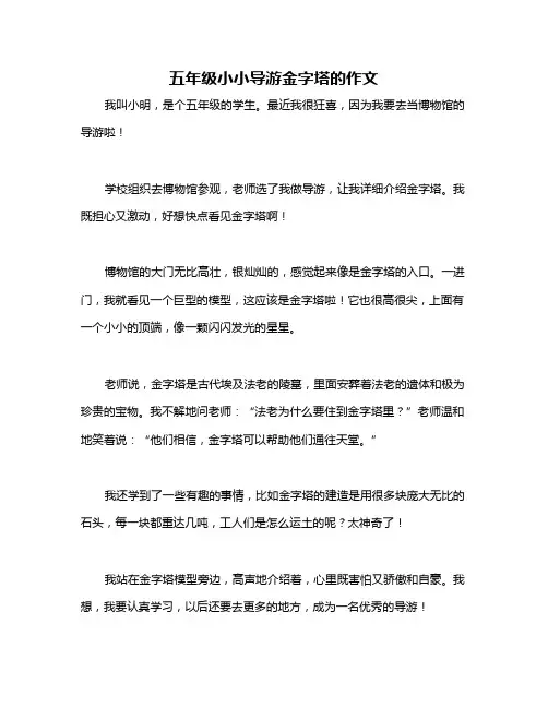 五年级小小导游金字塔的作文