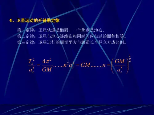 第三章  卫星运动的基础知识与