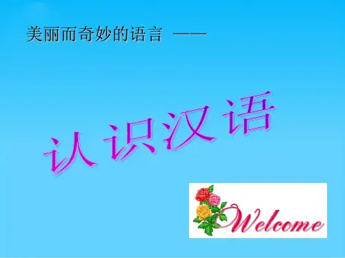 人教版高中语文选修“语言文字应用”第一课第1节《美丽而奇妙的语言——认识汉语》优质课件 (共42张PPT)