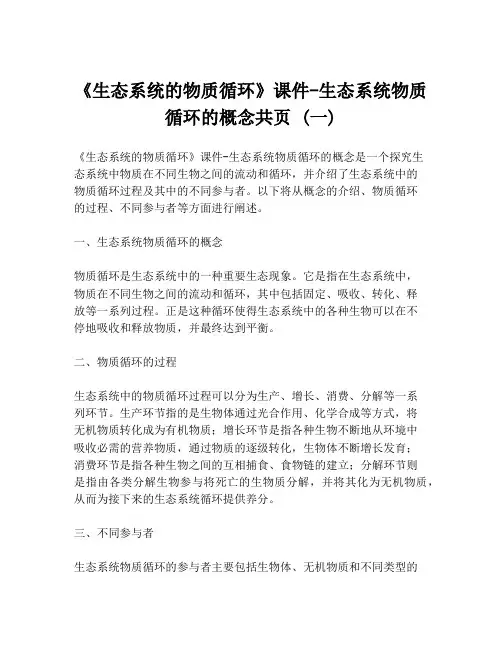 《生态系统的物质循环》课件-生态系统物质循环的概念共页 (一)