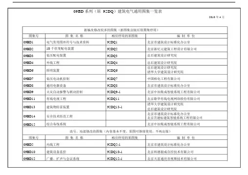 09BD系列建筑电气通用图集一览使用表.docx