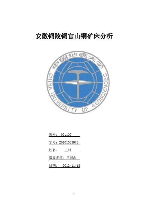 安徽铜陵铜官山铜矿床分析4