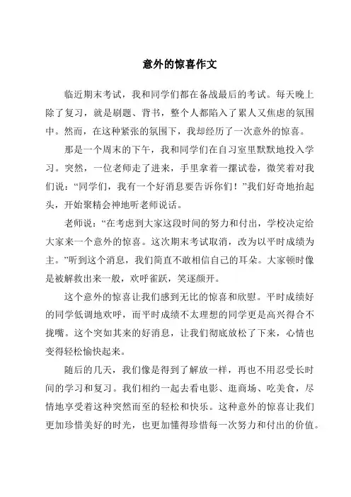 意外的惊喜作文
