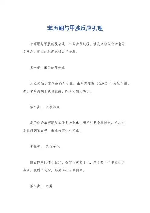 苯丙酮与甲胺反应机理