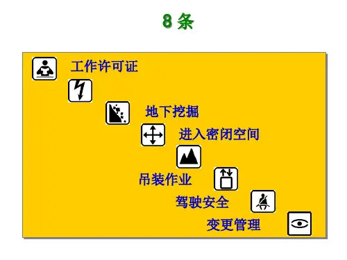 安全作业8条黄金规则