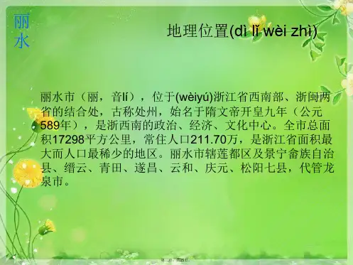 丽水总体规划讲解学习