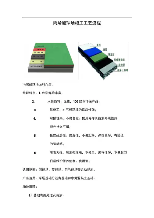 丙烯酸球场施工工艺流程