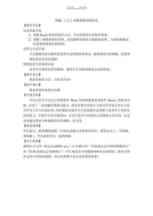 表格数据图形化教案