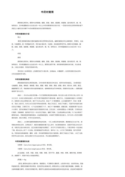 中药材鹿茸——精选推荐