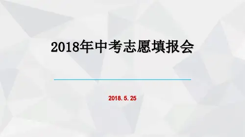 2018年中考填报志愿课件(PPT).