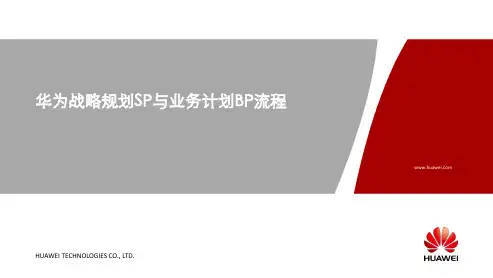 华为战略规划SP与业务计划BP流程