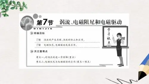 人教版高中物理选修(3-2)第四章 第7节《涡流、电磁阻尼和电磁驱动》ppt课件