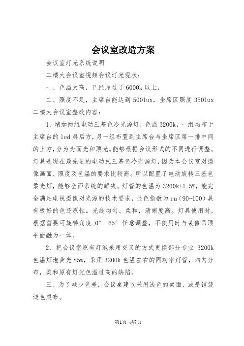 会议室改造方案