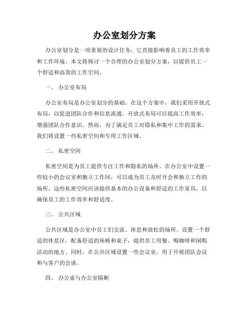 办公室划分方案