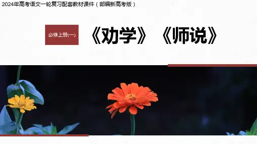 2024年高考语文一轮复习配套教材课件(部编新高考版)  必修上册(一) 拓展训练 走进高考