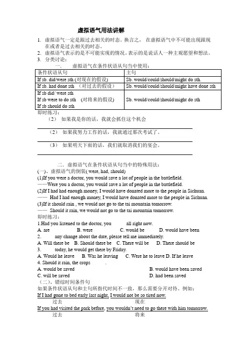 虚拟语气用法讲解