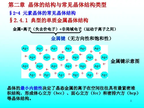 第二章45节晶体结构与常见晶体类型-文档资料