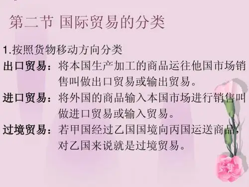 1-2 国际贸易的分类