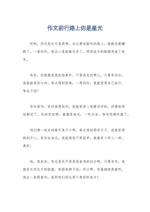 作文前行路上你是星光