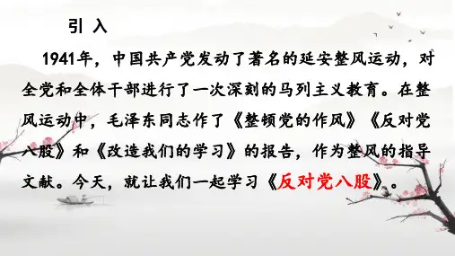《反对党八股(节选)》ppt课件