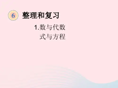六年级数学下册6整理和复习数与代数式与方程教学课件新人教版