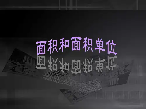 人教版小学四年级数学面积和面积单位2