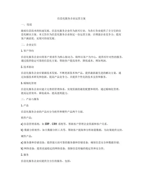 信息化服务企业运营方案