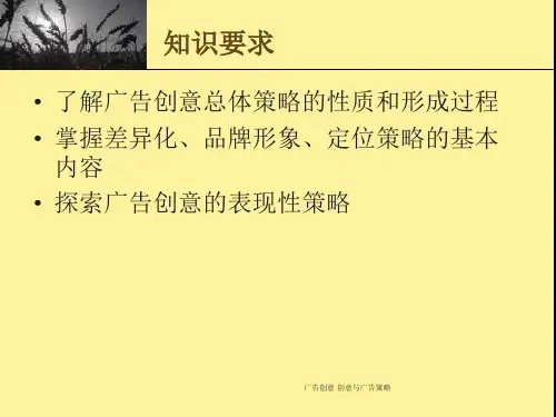 广告创意创意与广告策略课件