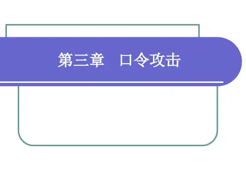 网络攻防技术课件第3章口令攻击
