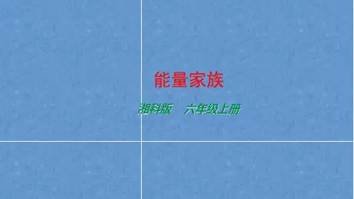 湘科版六年级上册3.1 能量家族-课件