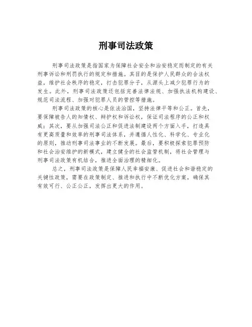 刑事司法政策