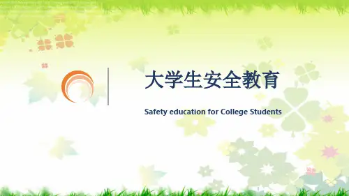 大学生安全教育主题班会ppt