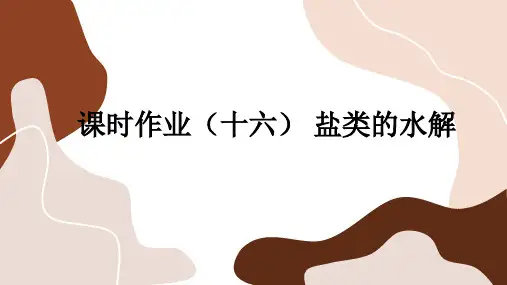 高中化学选择性必修1课时作业16