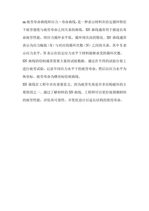 sn疲劳寿命曲线