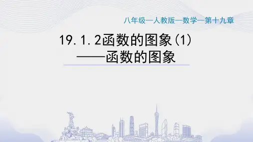 最新人教版初中八年级下册数学【第十九章一次函数 19.1.2 函数的图像(1)】教学课件