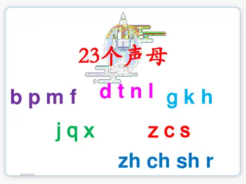 《汉语拼音教学》系列之三(23个声母)PPT