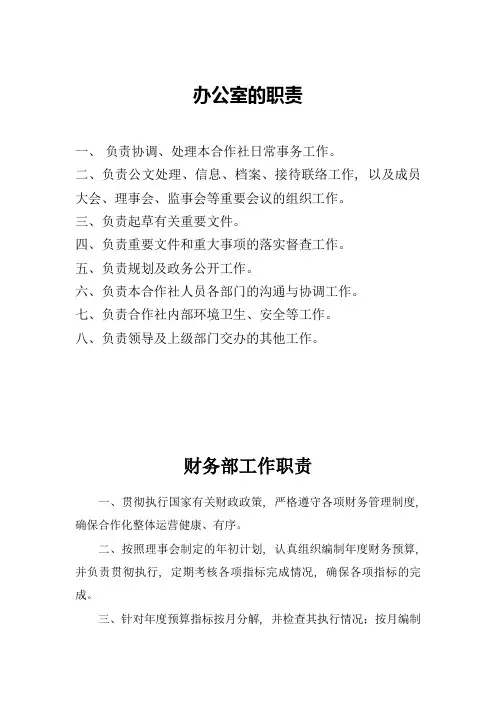 2018年贫困村合作社制度上墙(完整版)
