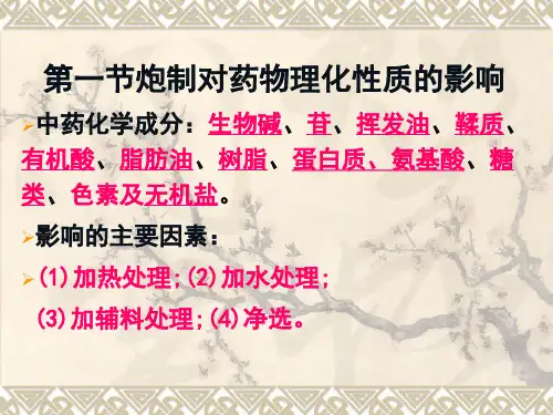 3第三章中药炮制对药物影响