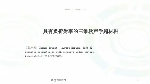 具有负折射率的三维软声学超材料ppt课件