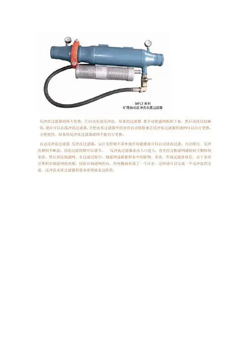 反冲洗过滤器原理 反冲洗过滤器