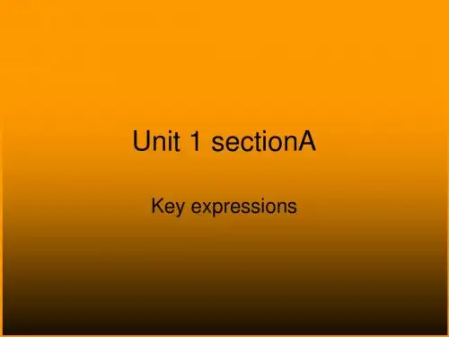 unit1(book3)key expressions