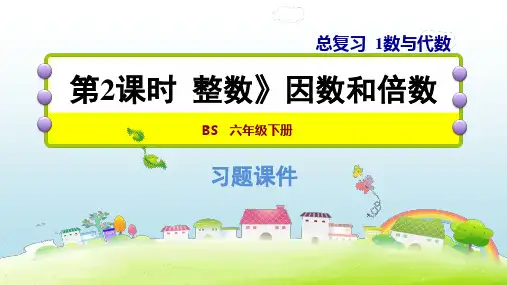 北师大版六年级下册数学习题课件 1.2 因数和倍数 (共19张PPT)