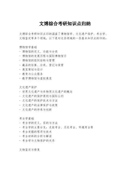 文博综合考研知识点归纳