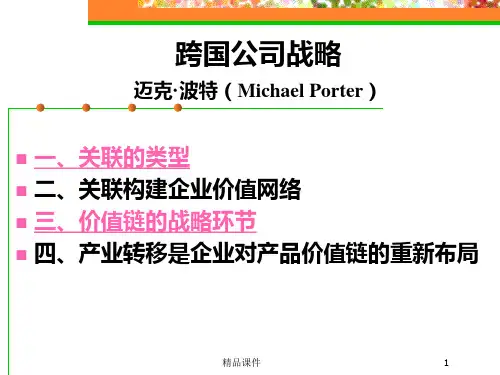 跨国公司战略PPT课件